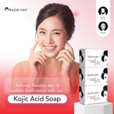 Kojie San Skin Brightening Soap – The Original Kojic Acid Soap that Reduces Dark Spots, Hyper-pigmentation, & other types of skin damage – 100g x 3 Bars