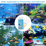 9 in 1 Aquarium Water Test Kit - Easy & Accurate Aquarium Test Strips, 125 Strips Fish Tank Water Testing Kit Monitor pH, Nitrite, Nitrate and More - Ideal for Freshwater and Saltwater Aquariums