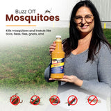 Flock Free Natural Mosquito Control Spray Concentrate, Repels Mosquitoes, Ticks, Fleas, Flies, Gnats, and Chiggers Away. Makes up to 32 Gallons! (32 oz Concentrate)