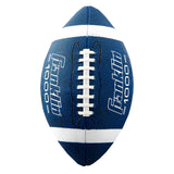 Franklin Sports Youth Football - 1000 Junior Kids Football - Synthetic Leather Youth Junior Football for Kids - Outdoor All-Weather Footballs - Extra Grip Kids Football - 1 Pack - Blue + White