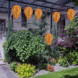 Honoson Wasp Nest Decoy Hanging Fake Wasp Nest Waterproof Material Hornet Nest Decoy for Wasps Hornets Yellow Jackets Home Garden Yard Outdoors(Orange, 4 Pieces)