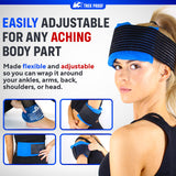 Ice Pack (3-Piece Set) – Reusable Hot and Cold Therapy Gel Wrap Support Injury Recovery, Alleviate Joint and Muscle Pain – Rotator Cuff, Knees, Back & More (3 Piece Set - Classic)