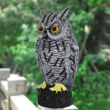 Hausse Fake Owl Decoys, Plastic Bird Scarecrow Sculpture Scare Birds Away, Horned Owl Bird Deterrents, Garden Protectors, Nature Enemy Horned Pest Repellent for Outdoor Garden Yard