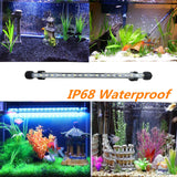 COVOART 15 inches LED Aquarium Light, 2.5W Fish Tank Light Underwater Light Submersible Crystal Glass Lights, 21 LED Beads 12 Colors 19 Modes Brightness Adjustable Memory Function IP68 Waterproof