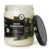 Siberian Fir Odor Eliminating Highly Fragranced Candle - Eliminates 95% of Pet, Smoke, Food, and Other Smells Quickly - Up to 80 Hour Burn time - 12 Ounce Premium Soy Blend