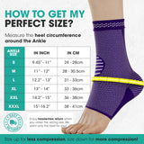 Modvel Ankle Brace for Women & Men - 1 Pair of Ankle Support Sleeve & Ankle Wrap - Compression Ankle Brace for Sprained Ankle, Achilles Tendonitis, Plantar Fasciitis, & Injured Foot - Small, Purple