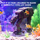 fazhongfa Fish Tank Decorations Star Wars Aquarium Accessories Small to Large Fish Tank Resin Decor for Betta Goldfish Hideouts Cave Hide Ornament Backgrounds (at-Medium)