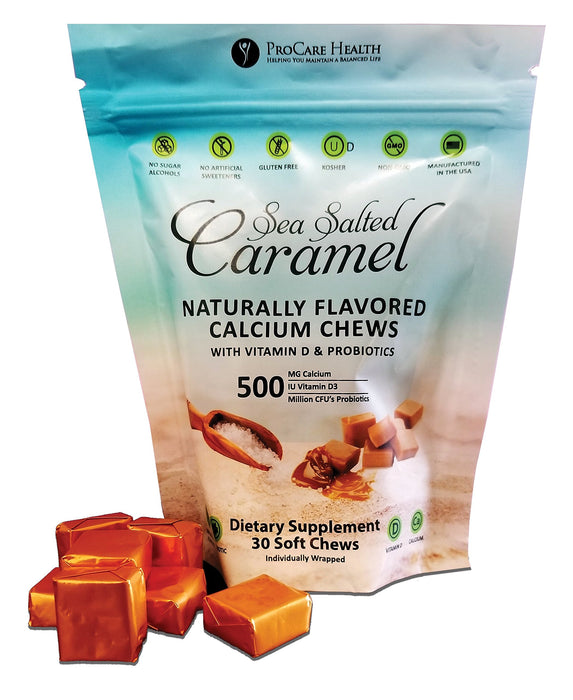 ProCare Health | Calcium Soft Chew | Sea Salted Caramel l 30 Count