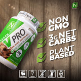 NutraKey V-Pro, Raw Plant Protein Powder, Organic, Vegan, Low Carb, Gluten Free with with 20g of Protein (Mocha) 2-Pound