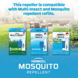 Thermacell Patio Shield Bundle - Mosquito Repeller + 36-Hour Refill Pack; Includes 4 Fuel Cartridges & 12 Repellent Mats for a Total of 48 Hours of Mosquito Repellent for Patio; Bug Spray Alternative