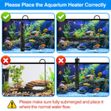 SZELAM Aquarium Heaters 100W Submersible Fish Tank Heater, Anti-Dry Burning and Anti-Overheating, Explosion-Proof Fast Heating Fish Heater for Freshwater and Saltwater Aquarium Tank Heater