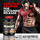 ALLMAX HEXAPRO, French Vanilla - 5 lb - 25 Grams of Protein Per Serving - 8-Hour Sustained Release - Zero Sugar - 52 Servings