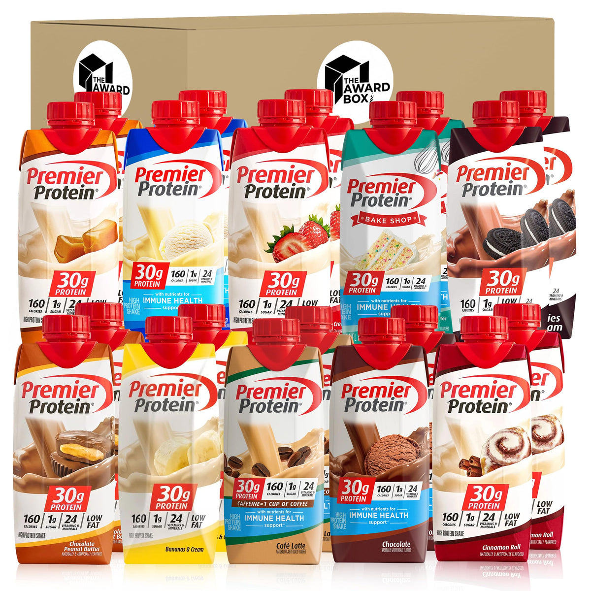 Premier Protien High Protein Shakes Variety Pack Sampler, 11 Fl. Oz Ea