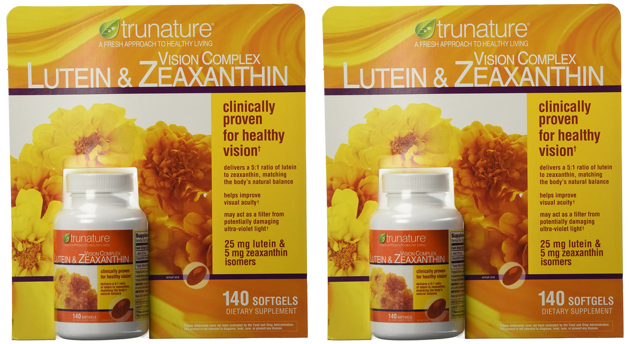TruNature Vision Complex with Lutein & Zeaxanthin - Great Value Pack of 2 (Total 280Ct Softgel Type) x#vswa