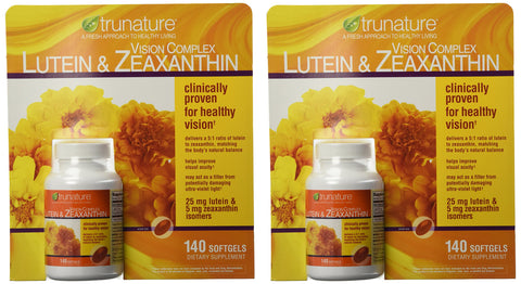 TruNature Vision Complex with Lutein & Zeaxanthin - Great Value Pack of 2 (Total 280Ct Softgel Type) x#vswa