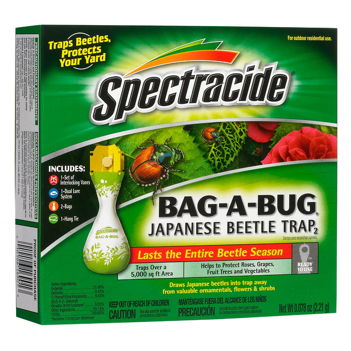 Spectracide Bag-A-Bug Japanese Beetle Trap, Dual Lure System 12 count