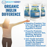 Inulin Powder Organic (16oz/1 Pound) Gentle Agave Inulin Powder Prebiotic Soluble Inulin Fiber Supplement. Digestive Support Gut Health, Colon, Vegan Baking, Fiber For Smoothies & Drinks