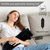 CRIMMY Heating Pad for Menstrual Cramps Period & Neck Shoulder Pain Relief, Portable Cuddly 19.7" Plush Cat with a Hot Soft Belly USB Powered, Gift for Daughter Girlfriend Wife (Black)