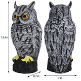 Hausse Fake Owl Decoys, Plastic Bird Scarecrow Sculpture Scare Birds Away, Horned Owl Bird Deterrents, Garden Protectors, Nature Enemy Horned Pest Repellent for Outdoor Garden Yard