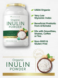 Carlyle Organic Inulin Powder 48oz | Fiber Supplement from Jerusalem Artichoke | for Probiotic Health | Vegan, Vegetarian, Non-GMO, Gluten Free