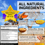 Native Source Joint Support Supplement - Turmeric - Tamarind - Boswellia - Fenugreek - All Natural Extracts 4 Day Rapid Results - 30 Day Supply