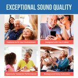 Otofonix Elite Hearing Amplifier for Seniors & Adults, Noise Canceling, (Pair, Beige)