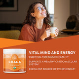 Vimergy USDA Organic Wild Chaga Mushroom Extract Powder, 33 Servings – Ideal in Chaga Tea, Coffee, Smoothies – Cardiovascular Support - Kosher, Vegan, No Gluten, Paleo - Pure Chaga, No Fillers (50g)