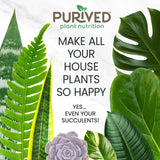 Purived 20oz All-Purpose Liquid Plant Fertilizer - Makes 50 Gallons, For Indoor Houseplants, All-Natural, Groundwater Safe, Made in USA