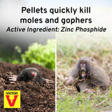 Victor M6006 Outdoor Mole & Gopher Poison Peanuts - Mole and Gopher Bait Killer - 4 Pack