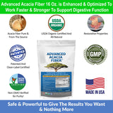 Advanced Acacia Fiber Powder 2.5 Ibs (40oz) Soluble Fiber Leaky Gut Repair Powder. Organic Fiber Supplement Powder Prebiotic for Gut Repair