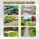 1 Gallon Quick Dry Mulch Gravel Binder Glue, Clear Mulch Glue, Strong Mulch Glue, Mulch Lock and Pea Gravel Stabilizer, Non-Toxic Mulch Glue, Mulch Rock Glue for Landscaping Pea Gravel & Bark