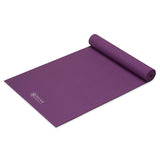 Gaiam Essentials Premium Yoga Mat with Yoga Mat Carrier Sling, Purple, 72 InchL x 24 InchW x 1/4 Inch Thick