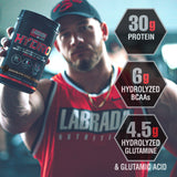 Labrada Hydro 100% Pure Hydrolyzed Whey Protein Isolate Powder, Lactose Free, Glutamine, Fastest Digesting Whey Available, Instant Mixing, Delicious Taste 4lb (Chocolate)