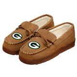 FOCO Green Bay Packers NFL Mens Team Logo Moccasin Slippers - XL