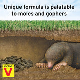 Victor M6006 Outdoor Mole & Gopher Poison Peanuts - Mole and Gopher Bait Killer - 4 Pack