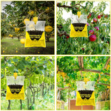 Big Bag Disposable Fly Traps Outdoor Hanging, Ranch Stable Horse Fly Hunter Trap Control Indoor for Home for Barn, Mosquito Bug Flying Insect Trap Catchers Killer Repellent 6 Natural Pre-Baited