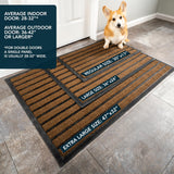 ubdyo Extra Durable Door Mat - Dirt Trapping Outdoor Welcome Mats - Non-Slip Outdoor Door Mats - Low Profile Front Door Mat - Doormat - Door Mats Indoor (36" x 24", Bright Brown)