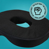 Healthy Spirit Gel Donut Pillow | Donut Cushion for Tailbone Hemorrhoid Cushion Coccyx Sciatica Pregnancy Cushion, Black