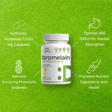 Bromelain Supplement 2,000mg Per Serving, 240 Capsules – Natural Proteolytic Enzymes from Fresh Pineapple – Supports Nutrient Digestion