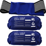 Ice Pack (3-Piece Set) – Reusable Hot and Cold Therapy Gel Wrap Support Injury Recovery, Alleviate Joint and Muscle Pain – Rotator Cuff, Knees, Back & More (3 Piece Set - Large)