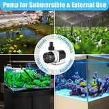 Orlushy dc-9000 Silent Swirl Controllable DC aquarium Pump 60W 2377GPH marine wavemaker 24V return pump with sine wave Controller for salt/Freshwater fish reef tank sump Circulation