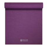 Gaiam Essentials Premium Yoga Mat with Yoga Mat Carrier Sling, Purple, 72 InchL x 24 InchW x 1/4 Inch Thick