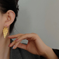 Metal Geometric Drop Earrings for Women