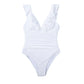 Ruffled Bathing Suit One-piece Swimsuits Women Sexy Lace Up Back Swimming Suit