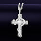 Animal Snake Cross Pendant Tennis Chain Necklace Gold Color Bling Cubic Zirconia Men's Hip hop Rock Jewelry