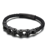 Vintag Stainless Steel Men Bracelet 10MM Cycling Bicycle Link Chain Men's Bracelets & Bangles Masculine Leather Jewelry Gifts