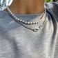 Hip Hop Freshwater Pearl Necklace Men, Pearl Chain For Men