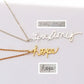Custom Cursive Nameplate Pendant Gold Choker Vertical Necklace stainless steel Handmade Nameplate Pendant Necklace birthday Gift
