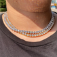 Iced Out Full Cubic Zircon One Row Tennis Chain Necklace, Diamond Tennis Necklace