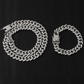 13mm Iced Out Hip Hop Cuban Link Chain And Cuban Link Bracelet For Men Made From Rhinestone